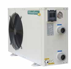 BLUEFIRE JUNIOR BLUEFIRE JUNIOR HEAT PUMPS - • scocca in acciaio preverniciato a forno • riscaldamento costante e funzione di raffreddamento • scambiatore di calore in titanio con alta resistenza alla corrosione • display LCD • funzione accensione e spegnimento temporizzata • sensore di flusso anti-marcia a vuoto • protezione alta/bassa pressione • auto sbrinamento, garanzia di funzionamento in ambienti a basse temperature